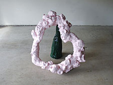 Wreath and Champagne Bottle